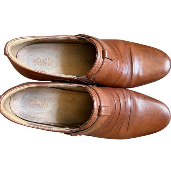 Clarks Artisan Rosalyn Nicole Comfort Heel Shoes Brown Cushioned Womens Size 9 - Picture 7 of 16